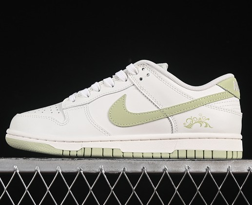 Women's Nike SB Dunk Low White Green WG0212-018 Sneaker