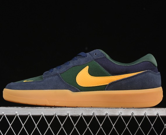Nike SB Force 58 Midnight Navy Fir Gum Light Brown University Gold DV5477-402 (Men's US7-11 WMNS USW5-8) Sneaker