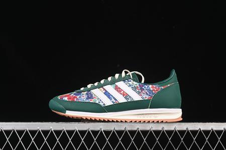 Women's Liberty London x SL72 OG 'Floral Embroidery' Collegiate Green Cream White Gum JH7226 Sneaker