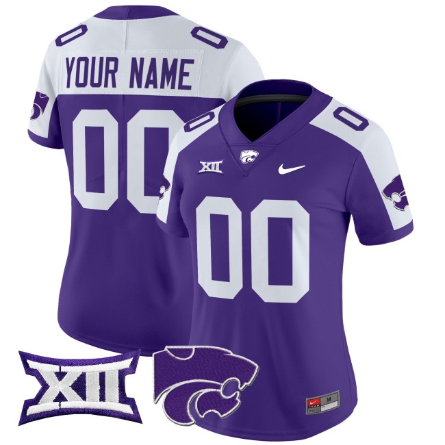 Women's Kansas State Wildcats Custom Purple Alternate 2025 Nike Vapor Limited Stitched Football Jersey