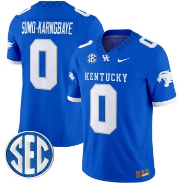 Men's Kentucky Wildcats #0 Sumo-Karngbaye Royal F.U.S.E. 2025 Nike Vapor Limited Stitched Football Jersey