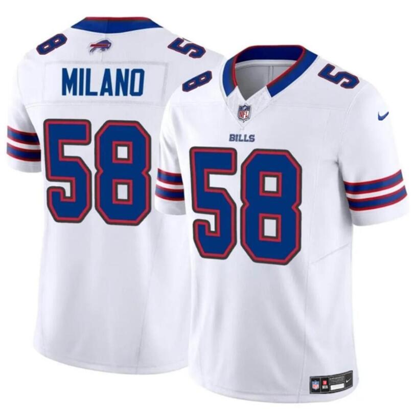 Youth Buffalo Bills #58 Matt Milano White 2024 F.U.S.E. Vapor Untouchable Limited Stitched Football Jersey