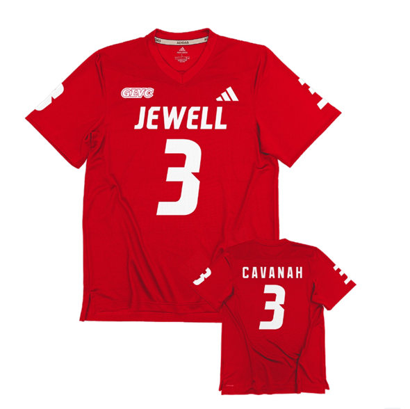Men's Jewell ACTIVE PLAYER Custom Red Stitched College Football Jersey