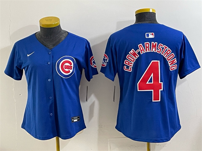 Youth Chicago Cubs #4 Pete Crow-Armstrong Royal Vapor Limited Stitched Baseball Jersey