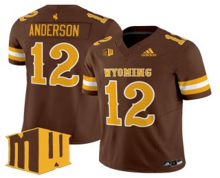 Men's Wyoming Cowboys #12 Kaden Anderson Brown F.U.S.E. 2025 Vapor Limited Mountain West Stitched Football Jersey