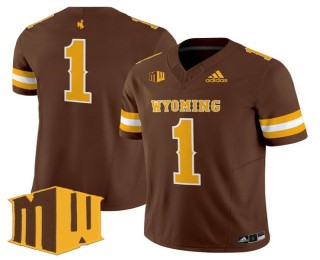 Men's Wyoming Cowboys #1 Brown F.U.S.E. 2025 Vapor Limited Mountain West Stitched Football Jersey