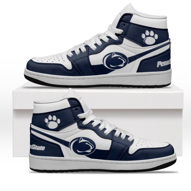 Penn State Nittany Lions AJ1 High Navy Sneaker Shoes