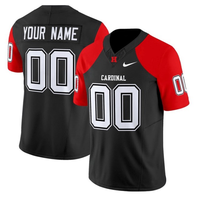 Men's Harlingen Cardinals Custom Black F.U.S.E. Vapor Limited Stitched Football Jersey