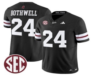 Men's Mississippi State Bulldogs #24 Fluff Bothwell 'Dark Mode' Black F.U.S.E. 2025 Vapor Limited Stitched SEC Football Jersey