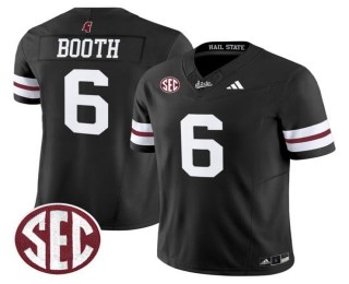 Men's Mississippi State Bulldogs #6 Davon Booth 'Dark Mode' Black F.U.S.E. 2025 Vapor Limited Stitched SEC Football Jersey