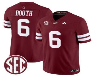 Men's Mississippi State Bulldogs #6 Davon Booth Maroon F.U.S.E. 2025 Vapor Limited Stitched SEC Football Jersey