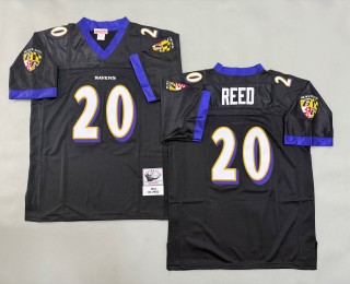 Men's Baltimore Ravens #20 Ed Reed Black 2004 Throwbacks Authentics Mitchell & Ness NFL Jersey