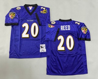 Men's Baltimore Ravens #20 Ed Reed Purple 2004 Throwbacks Authentics Mitchell & Ness NFL Jersey