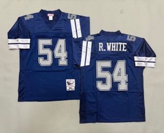 Men's Dallas Cowboys #54 Randy White Navy 1984 Throwbacks Authentics Mitchell & Ness NFL Jersey