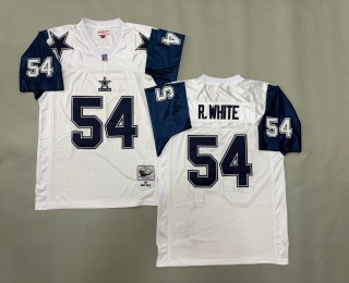 Men's Dallas Cowboys #54 Randy White White 1984 Throwbacks Authentics Mitchell & Ness NFL Jersey