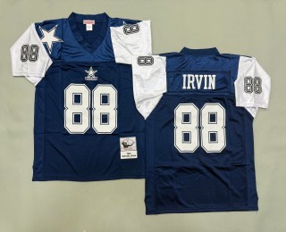 Men's Dallas Cowboys #88 Michael Irvin Navy White 1994 Throwbacks Authentics Mitchell & Ness NFL Jersey