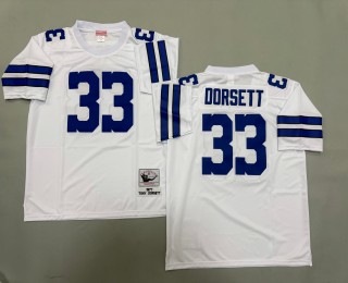 Men's Dallas Cowboys #33 Tony Dorsett White 1977 Throwbacks Authentics Mitchell & Ness NFL Jersey