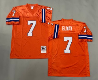 Men's Denver Broncos #7 John Elway Orange 1994 Throwback Authentic Mitchell & Ness NFL Jersey