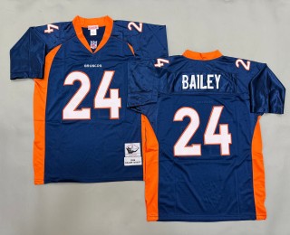 Men's Denver Broncos #24 Champ Bailey Navy 2006 Throwbacks Authentics Mitchell & Ness NFL Jersey
