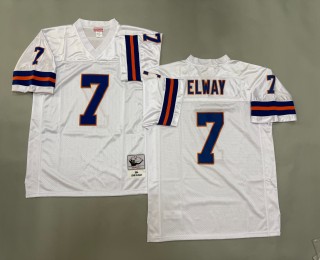 Men's Denver Broncos #7 John Elway White 1994 Throwback Authentic Mitchell & Ness NFL Jersey