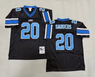 Men's Detroit Lions #20 Barry Sanders Black 1994 Throwbacks Authentics Mitchell & Ness NFL Jersey