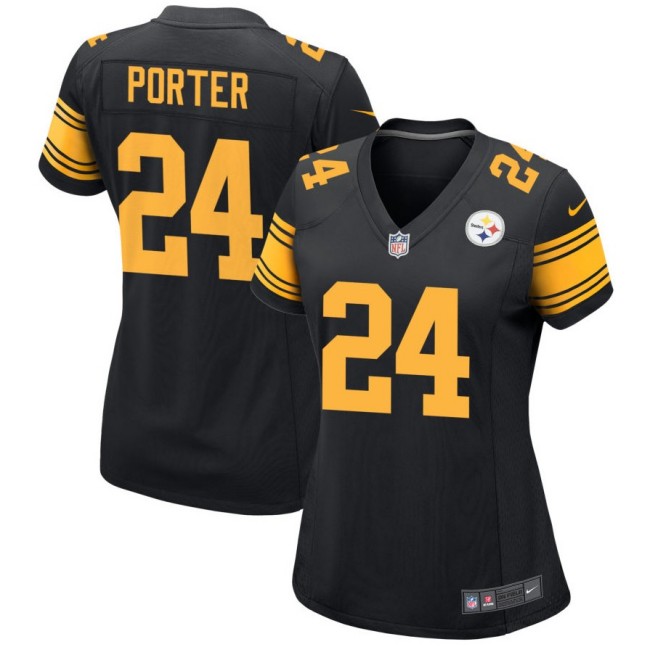 Women's Pittsburgh Steelers #24 Joey Porter Jr. Nike Black Alternate Game Jersey