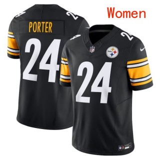 Women's Pittsburgh Steelers #24 Joey Porter Jr. Nike Black Vapor F.U.S.E. Limited Jersey