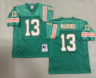 Men's Miami Dolphins #13 Dan Marino Mitchell & Ness 1994 Throwbacks Authentics Aqua Jersey