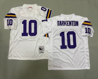 Men's Minnesota Vikings #10 Fran Tarkenton Mitchell & Ness 1975 Throwbacks Authentics White NFL Jersey
