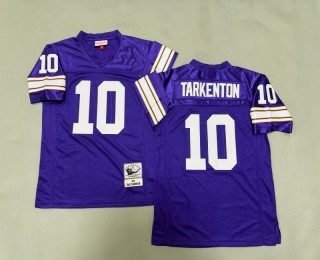 Men's Minnesota Vikings #10 Fran Tarkenton Mitchell & Ness 1975 Throwbacks Authentics Purple NFL Jersey