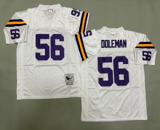 Men's Minnesota Vikings #56 Chris Doleman Mitchell & Ness Throwbacks Authentics White Jersey