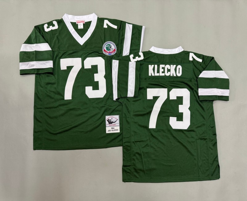 Men's New York Jets #73 Joe Klecko Mitchell & Ness 1984 Throwbacks Authentics Green Jersey