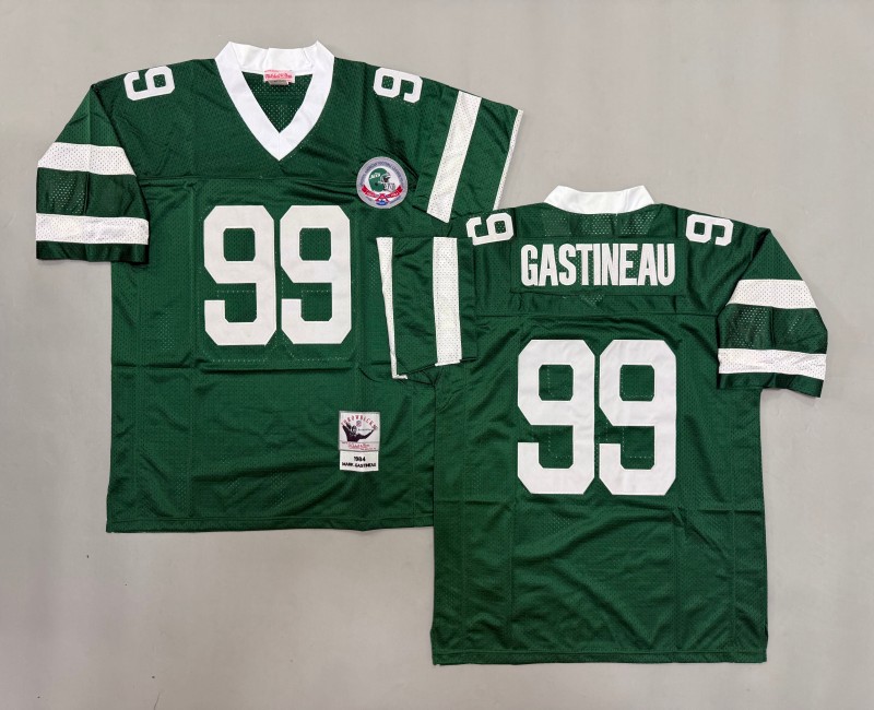 Men's New York Jets #99 Mark Gastineau Mitchell & Ness 1984 Throwbacks Authentics Green Jersey
