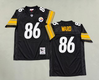 Men's Pittsburgh Steelers #86 Hines Ward Mitchell & Ness 2005 Throwbacks Authentics Black Jersey