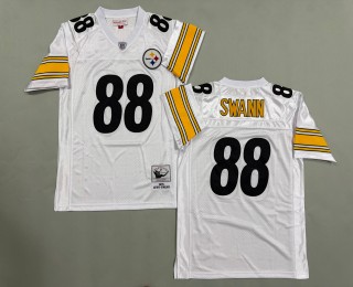 Men's Pittsburgh Steelers #88 Lynn Swann Mitchell & Ness 1975 Throwbacks Authentics White Jersey