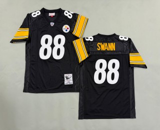 Men's Pittsburgh Steelers #88 Lynn Swann Mitchell & Ness 1975 Throwbacks Authentics Black Jersey