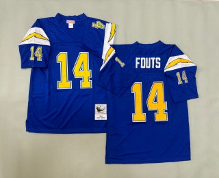 Men's Los Angeles Chargers #14 Dan Fouts Mitchell & Ness 1984 Throwbacks Authentics Royal Jersey