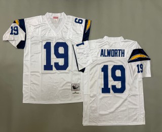 Men's Los Angeles Chargers #19 Lance Alworth Mitchell and Ness 1963 Throwbacks Authentics White Jersey