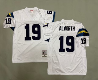 Men's Los Angeles Chargers #19 Lance Alworth Mitchell and Ness 1963 Throwbacks Authentics White Jerseys
