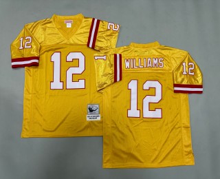 Men's Tampa Bay Buccaneers #12 Doug Williams Mitchell & Ness Throwbacks Authentics Gold Jersey