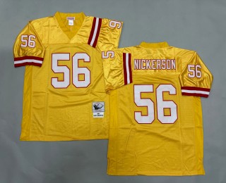 Men's Tampa Bay Buccaneers #56 Hardy Nickerson Mitchell & Ness 1993 Throwbacks Authentics Gold Jersey