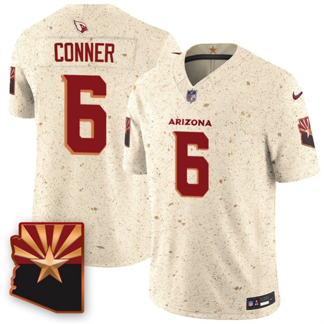 Men's Arizona Cardinals #6 James Conner 2025 F.U.S.E. 'Rivalries' Vapor Untouchable Limited Stitched Jersey