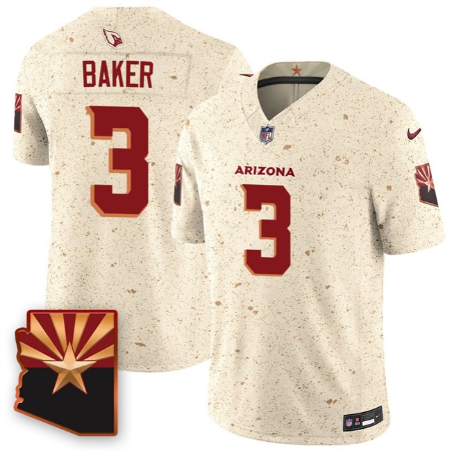 Men's Arizona Cardinals #3 Budda Baker 2025 F.U.S.E. 'Rivalries' Vapor Untouchable Limited Stitched Jersey