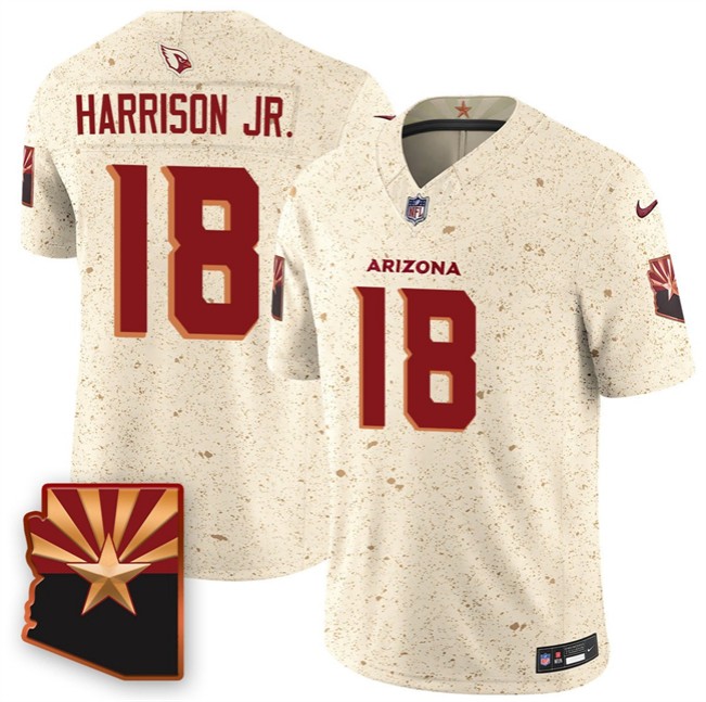 Men's Arizona Cardinals #18 Marvin Harrison Jr. 2025 F.U.S.E. 'Rivalries' Vapor Untouchable Limited Stitched Jersey