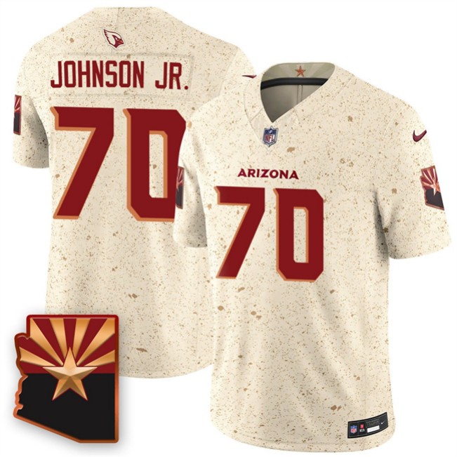 Men's Arizona Cardinals #70 Paris Johnson Jr. 2025 F.U.S.E. 'Rivalries' Vapor Untouchable Limited Stitched Jersey
