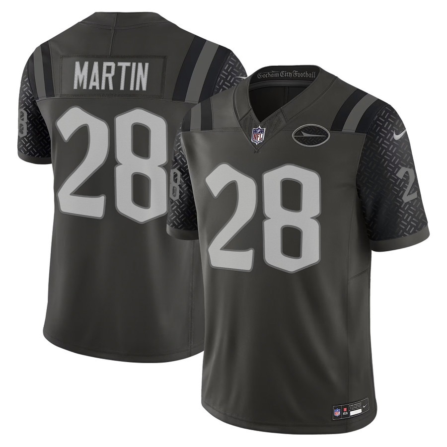 Men's New York Jets #28 Curtis Martin Gotham City Football Club Nike Rivalries 2025 F.U.S.E. Vapor Limited Jersey