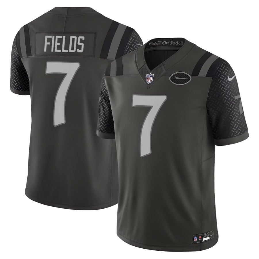 Men's New York Jets #7 Justin Fields Gotham City Football Club Nike Rivalries 2025 F.U.S.E. Vapor Limited Jersey