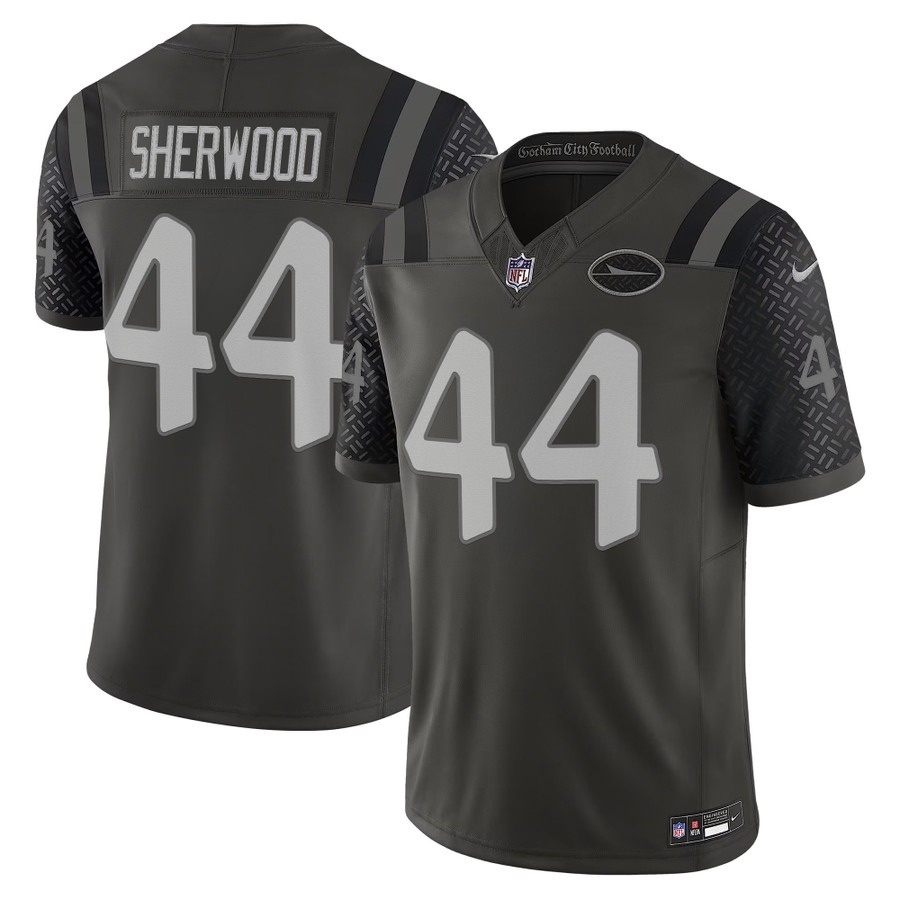 Men's New York Jets #44 Jamien Sherwood Gotham City Football Club Nike Rivalries 2025 F.U.S.E. Vapor Limited Jersey