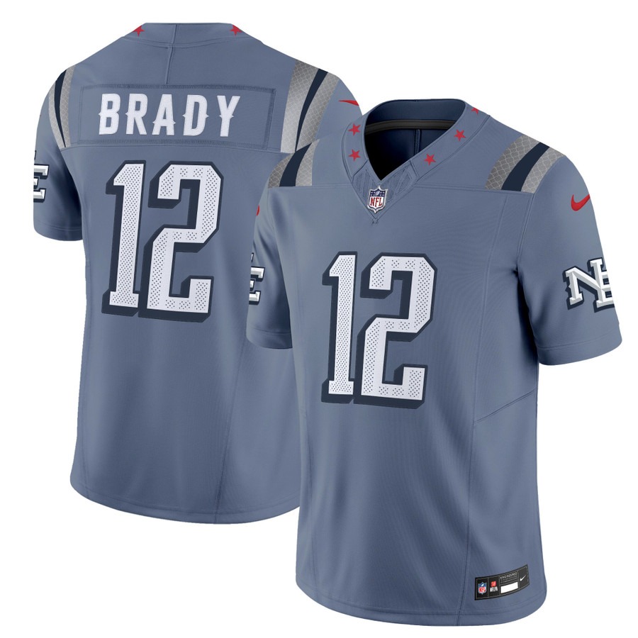 Men's New England Patriots #12 Tom Brady Nor'easter Rivalries 2025 F.U.S.E. Vapor Limited Jersey