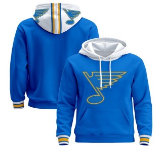 Men's St. Louis Blues Blank Blue 2025-26 Premium Pullover Hoodie - All Stitched
